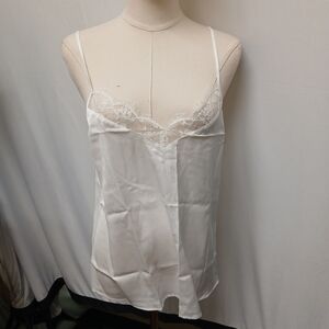 Elegant White Lace Trim Camisole
